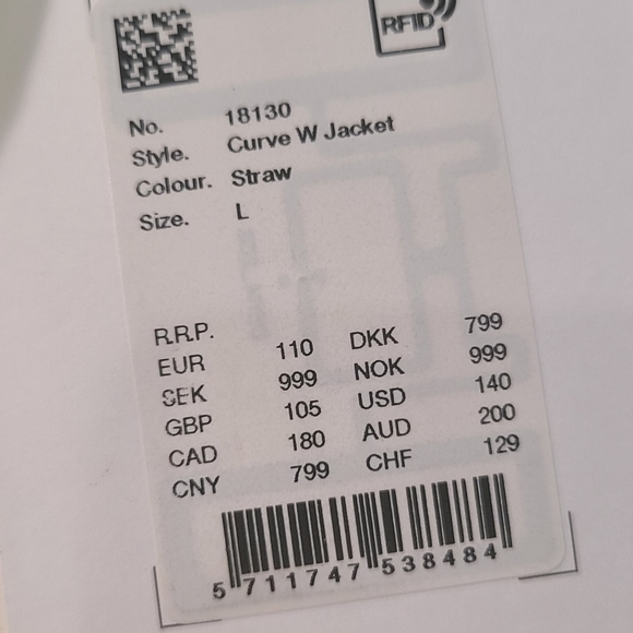 RAINS NWT Curve W rain jacket L - Picture 5 of 6